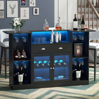 ★ Private Bar Counter Set 4-Piece Bar Table Set, Counter Height Dining Set - On Sale